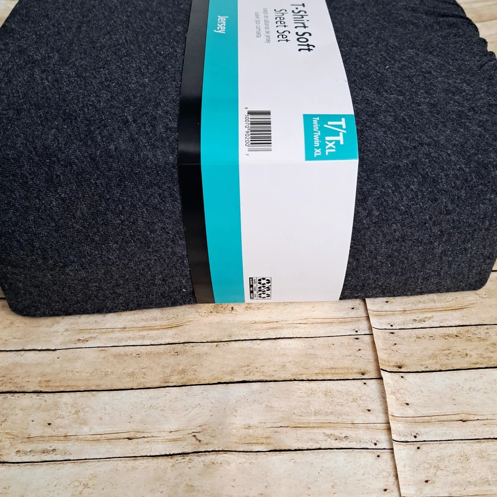 Mainstays T-Shirt Soft Jersey  Sheet Set in Dark Gray